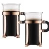 2 Tasses Cuivre Rosée - 30 Cl - Bodum Chambord -Bodum Soldes 2 tasses chambord bodum anse 30cl