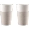 Tasses BODUM - Bistro En Porcelaine Avec Bande Silicone Blanche 2x60cl -Bodum Soldes 2mugsbistro bandesilicone 1