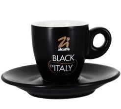 6 Tasses Et Sous-tasses Black Of Italy 7cl - Zicaffè -Bodum Soldes 69812