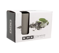 Mugs Isothermes OGO Living En Grès Gris 20cl X2 -Bodum Soldes 7912021 2