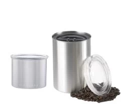 Lot 2 Boîtes Conservatrices Inox Argent Avec Vide D'air 500g Et 250g - Airscape