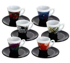 Tasses - ZICAFFE - Tasses Et Sous-tasses The Art Of Espresso 7 Cl -Bodum Soldes art tassespar6