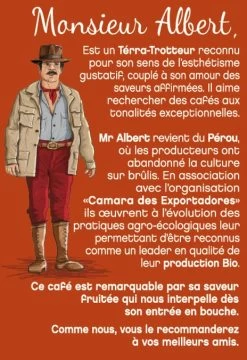 Café En Grains 100% Arabica Bio Pérou Monsieur Albert - 200g - TERRAMOKA -Bodum Soldes cafe grains arabica perou terramoka 1