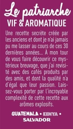 Café En Grains Le Patriarche - 1kg - Cafés Tchanqué -Bodum Soldes cafe patriarche b 2