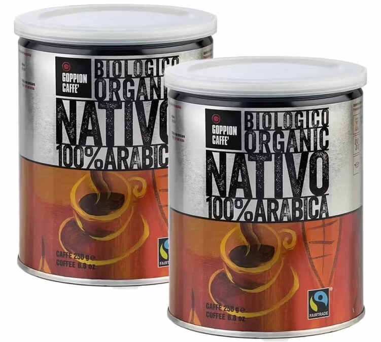 2x250 G Café En Grain Bio Nativo 100% Arabica - Goppion Caffè 3 2x250 G Café En Grain Bio Nativo 100% Arabica - Goppion Caffè