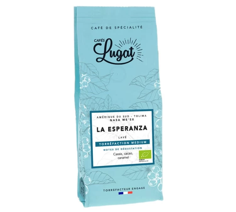 250g Café En Grain Bio La Esperanza - Cafés Lugat 3 250g Café En Grain Bio La Esperanza - Cafés Lugat
