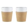 2 Tasses Bistro 30 Cl - Porcelaine Blanche Et Liège - BODUM -Bodum Soldes double liege 03