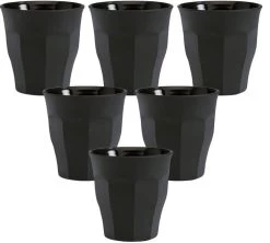 6 GOBELETS 9CL PICARDIE SOFT TOUCH NOIR - DURALEX