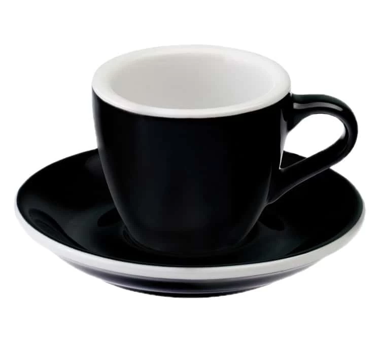 6 Tasses Espresso Et Sous-tasses Egg Black Loveramics - 8 Cl 4 6 Tasses Espresso Et Sous-tasses Egg Black Loveramics - 8 Cl – Image 2