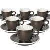 6 Tasses Espresso Et Sous-tasses Egg 8cl Gunpowder - Loveramics -Bodum Soldes egg gundpowder