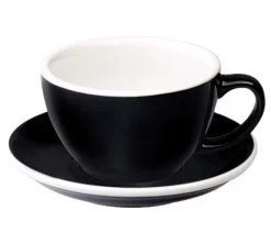 6 Tasses Café Latte Et Sous-tasses Egg 30cl Black - Loveramics -Bodum Soldes eggblack 30cl