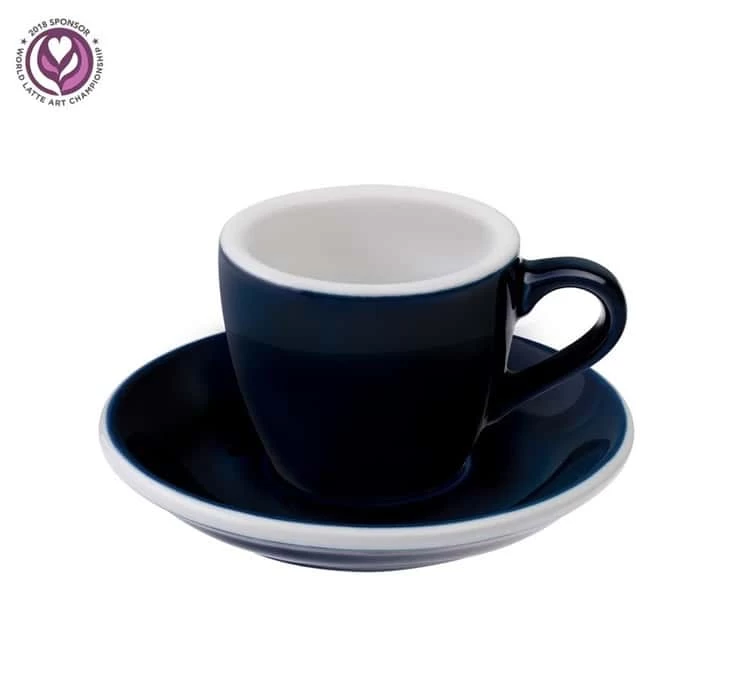 Tasses - LOVERAMICS - Espresso Et Sous-tasses Egg Denim 8cl X6 4 Tasses - LOVERAMICS - Espresso Et Sous-tasses Egg Denim 8cl X6 – Image 2