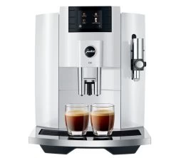 JURA E8 PianoWhite EB Smart Connect Offert Garantie 3 Ans -Bodum Soldes expresso broyeur jura e8 pianowhite face