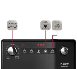 MELITTA Purista® F230-104 Noir Mat Garantie 3 Ans -Bodum Soldes expresso broyeur melitta purista noir mat profil