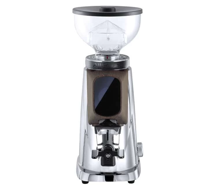 Moulin à Café FIORENZATO AllGround Chrome Effet Miroir Et Bois De Noyer Américain 3 Moulin à Café FIORENZATO AllGround Chrome Effet Miroir Et Bois De Noyer Américain