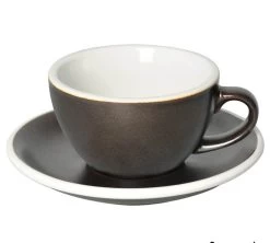 6 Tasses Cappuccino Et Sous-tasses Egg 20 Cl Gunpowder- Loveramics -Bodum Soldes gunpowd cappu200