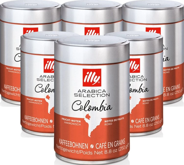 Café En Grains MonoArabica Colombie - Illy - 6x250g 3 Café En Grains MonoArabica Colombie - Illy - 6x250g