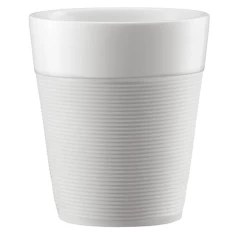 Tasses BODUM - Bistro En Porcelaine Avec Bande Silicone Blanche 2x30cl -Bodum Soldes image secondaire 13732