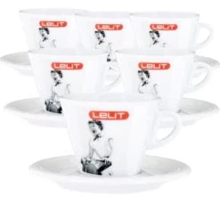 Lot De 6 Tasses + Sous Tasses Cappuccino 19cl - Lelit
