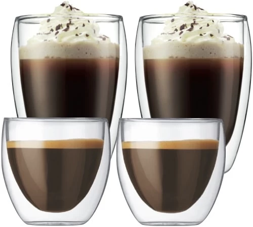 Verres Double Paroi BODUM - Pavina 2x8cl Et 2x35cl 3 Verres Double Paroi BODUM - Pavina 2x8cl Et 2x35cl