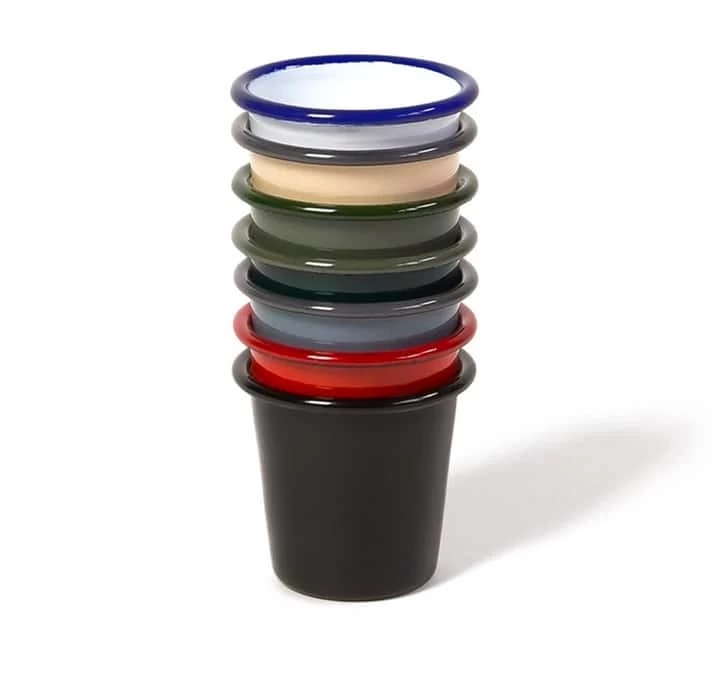 Verres - FALCON - Tasse Blanche Avec Bordure Bleue 12,4 Cl 4 Verres - FALCON - Tasse Blanche Avec Bordure Bleue 12,4 Cl – Image 2