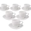 6 Tasses Espresso Et Sous-tasses Egg White Loveramics - 8 Cl -Bodum Soldes loveramics blanche 8clx6