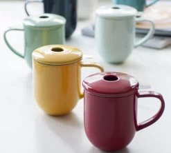Mug Avec Infuseur Et Couvercle 300ml Teal - LOVERAMICS -Bodum Soldes mug300ml loveramics 2