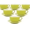 6 Tasses Et Sous Tasses Latte Bowl Origami 25 Cl - Vert -Bodum Soldes origami vert 25x6 1
