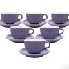 Tasses - ORIGAMI - Tasses Et Sous Tasses Latte Bowl Violet 19cl X6 -Bodum Soldes origami violet19x6