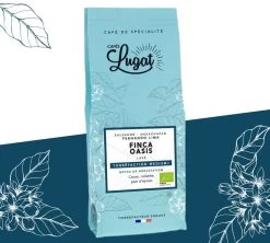 250g Café En Grain Bio Finca Oasis - Cafés Lugat -Bodum Soldes packshot lugat decor 250g finca oasis 2022 1
