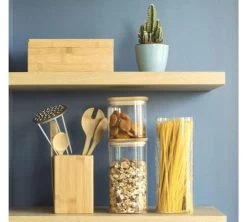 Boîte De Conservation Carrée - En Verre Et Bambou 1.4L - PEBBLY -Bodum Soldes pebblboite2