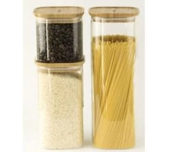 Boîte De Conservation Carrée - En Verre Et Bambou 800ml - PEBBLY -Bodum Soldes pebbly boite