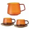 Carafe + Lot De 2 Tasses Et Sous Tasses - KINTO - 27 Cl Ambre -Bodum Soldes pichet et tassesx2 1