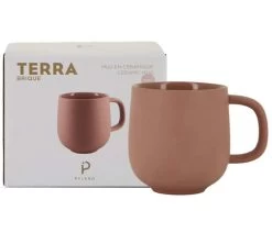 2 Mugs PYLANO Terra Brique - 33 Cl -Bodum Soldes pylano mug brique 3 1
