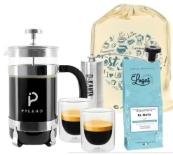 Pack Cafetière à Piston Pylano CALI 3 Tasses + Moulin D-Kanta MG01