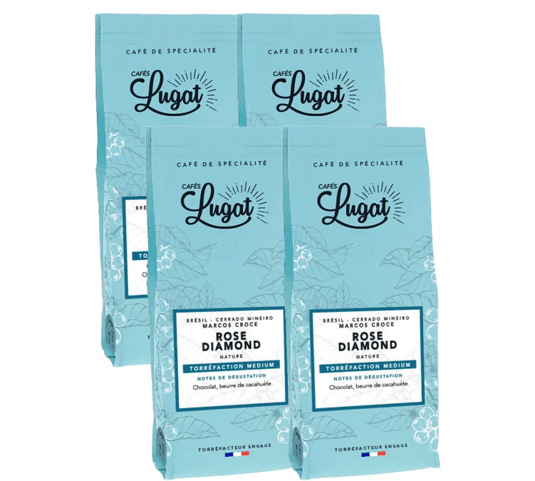1kg Café En Grain Brésil Rose Diamond - Cafés Lugat 3 1kg Café En Grain Brésil Rose Diamond - Cafés Lugat