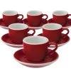 Tasses - LOVERAMICS - Espresso Et Sous-tasses Egg Rouge 8 Cl X6 -Bodum Soldes red expresso 8cl egg