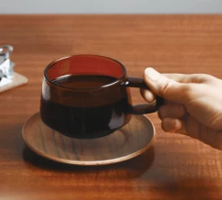 Tasse + Sous Tasses - KINTO - 27 Cl Ambre -Bodum Soldes s1