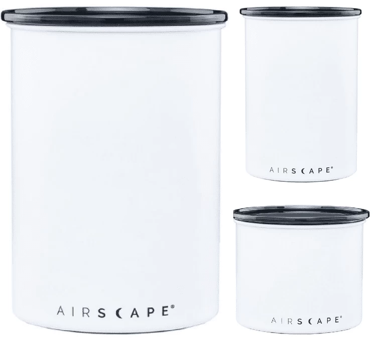 Lot 3 Boîtes Conservatrices Inox Blanc Mat Avec Vide D'air 1k - 500g- 250g - Airscape 3 Lot 3 Boîtes Conservatrices Inox Blanc Mat Avec Vide D'air 1k - 500g- 250g - Airscape