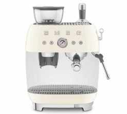Machine Expresso SMEG EGF03CREU Crème Années 50 Avec Moulin Intégré