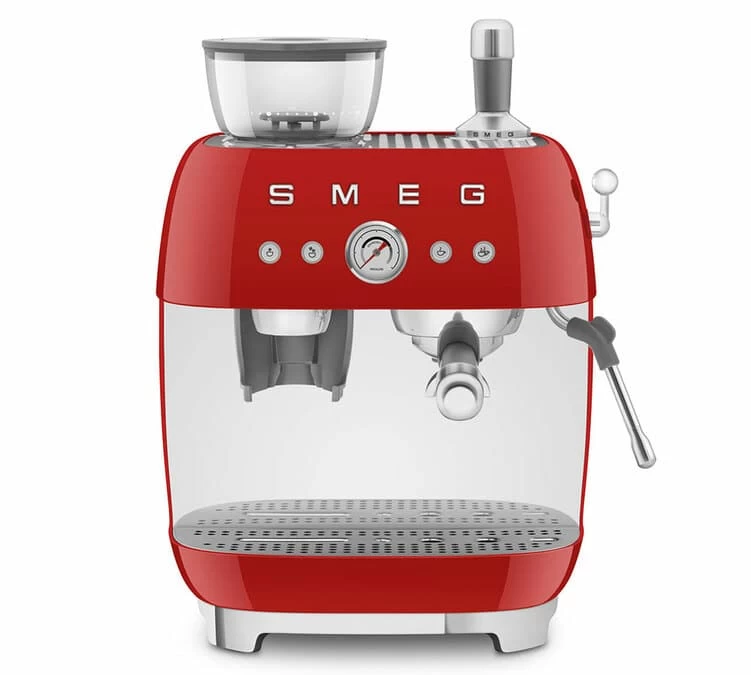 Machine Expresso SMEG EGF03RDEU Rouge Années 50 Avec Moulin Intégré 3 Machine Expresso SMEG EGF03RDEU Rouge Années 50 Avec Moulin Intégré