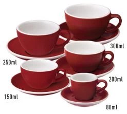 Tasses - LOVERAMICS - Espresso Et Sous-tasses Egg Rouge 8 Cl X6 -Bodum Soldes taille egg 13