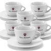 Lot De 6 Tasses Et Sous Tasses Blanches Tonino Lamborghini -Bodum Soldes tasse lamborghini blanche cappu