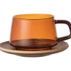 Tasse + Sous Tasses - KINTO - 27 Cl Ambre -Bodum Soldes tasses