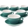 6 Tasses Cappuccino Et Sous-tasses Egg 20 Cl Teal - Loveramics 2 6 Tasses Cappuccino Et Sous-tasses Egg 20 Cl Teal - Loveramics -Bodum Soldes teal cappu 200 6